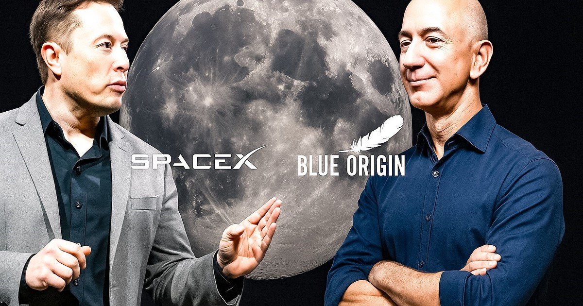 elon-musk-vs.-jeff-bezos:-la-pelea-por-el-contrato-multimillonario-que-definira-quien-controla-la-luna